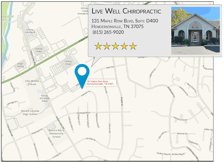 Live Well Chiropractic's location on google map